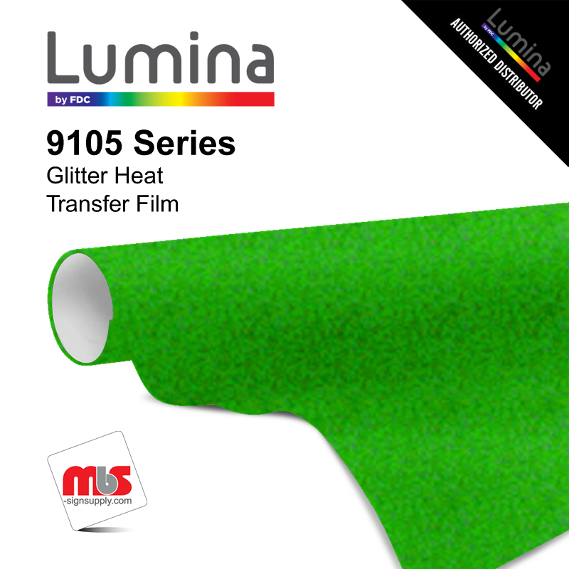 15'' x 5 Yards Lumina® 9105 Gloss Lime Green 2 Year Unpunched 12.8 Mil Heat Transfer Vinyl (Color code 257)